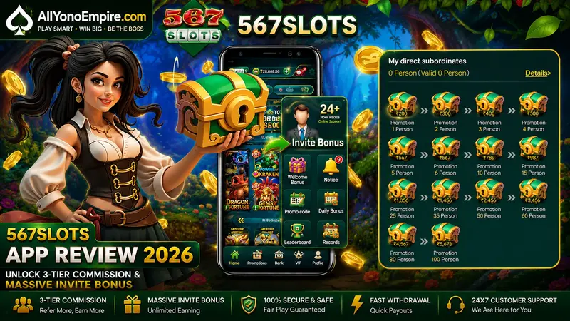 567SLOTS App Review 2026: Unlock 3-Tier Commission & Massive Invite Bonus